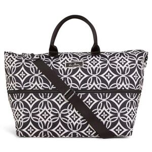 Vera Bradley Concerto Geometric Black and White Travel Bag